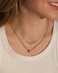 18K 2.5mm "Rose - Aire" Chain Necklace - Peridot Fine Jewelry - Jade Trau