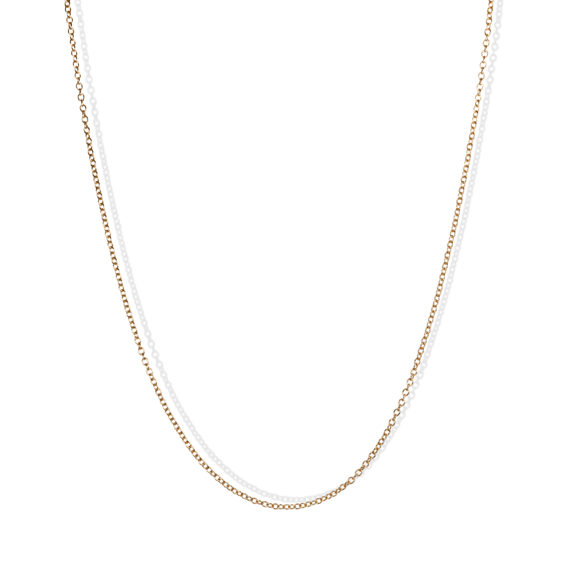 18K 2mm "Large Open Cable Link" Chain - Peridot Fine Jewelry - Anne Sportun