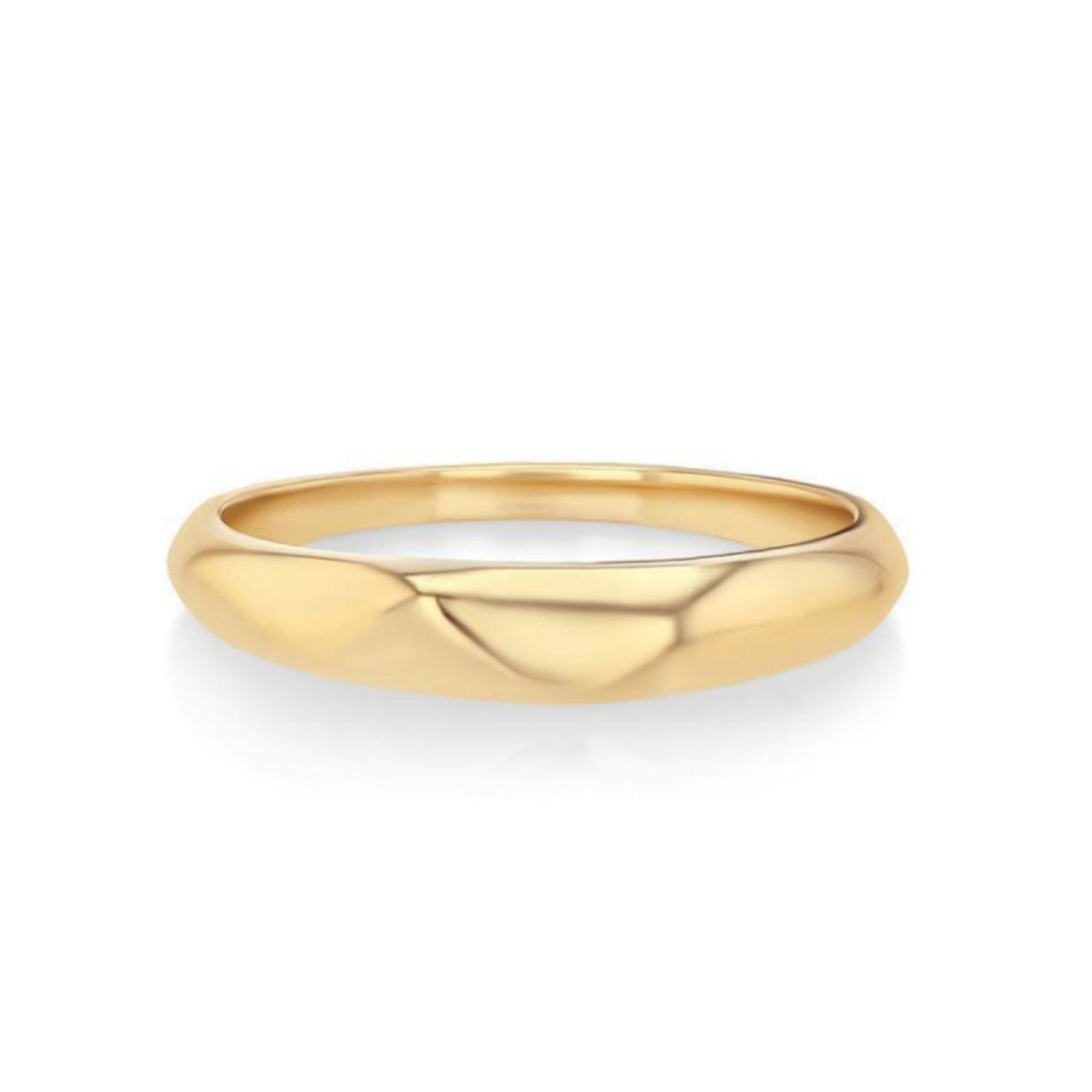 18K Asymmetrical "Petite Liquid Gold" Ring - Peridot Fine Jewelry - Lizzie Mandler