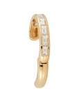 18K Channel - Set Baguette Diamond "Equator" Ear Cuff - Peridot Fine Jewelry - Renna