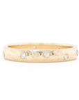 18K "Dancing Diamond" Hammered Band - Peridot Fine Jewelry - Anne Sportun