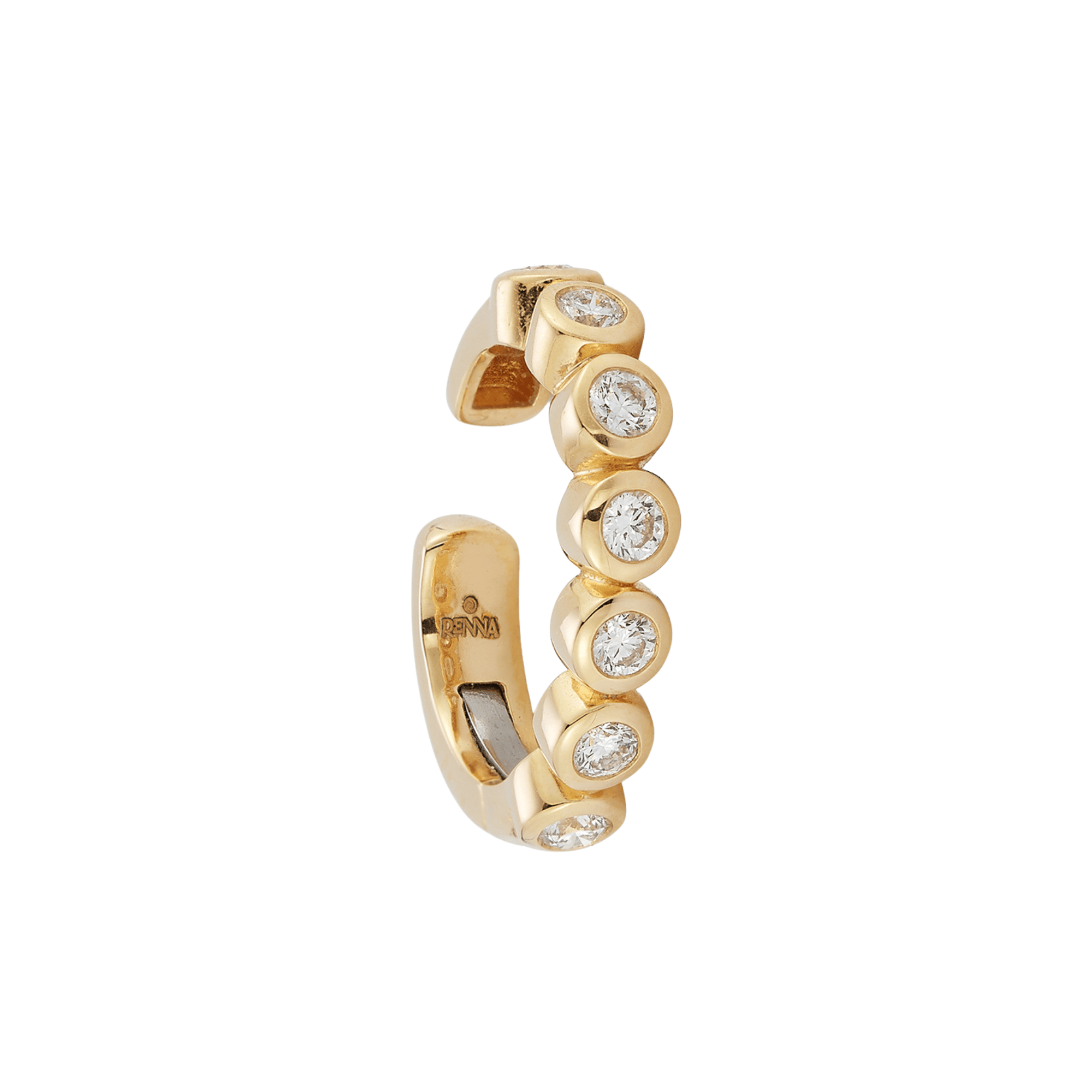 18K &amp; Diamond "Bubble" Ear Cuff - Peridot Fine Jewelry - Renna