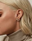 18K & Diamond "Posey" Crescent Front - Facing Hoop Earrings - Peridot Fine Jewelry - Jade Trau