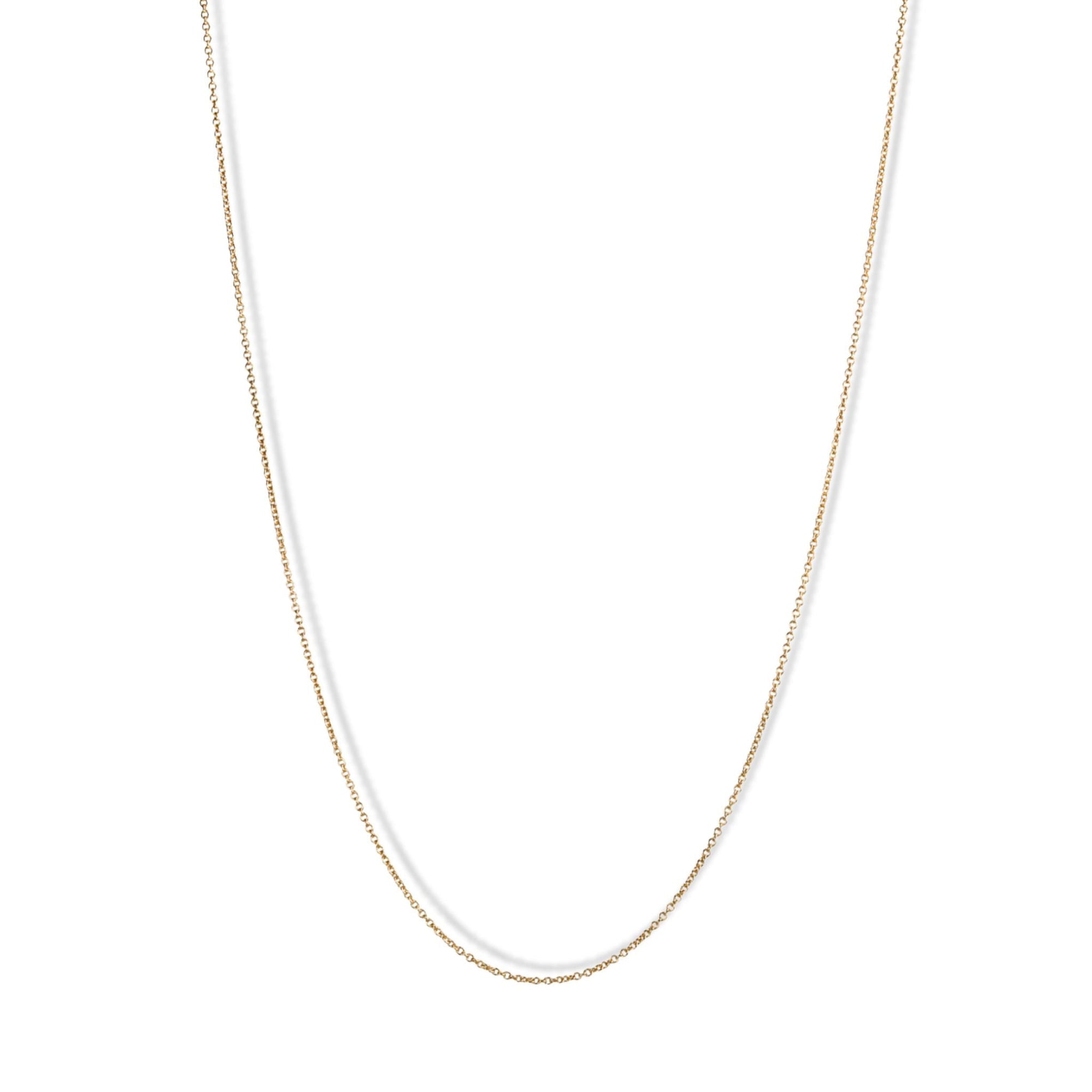 18K Gold 1.3mm Fine Cable Chain in 18&quot; - Peridot Fine Jewelry - Ali Dumont