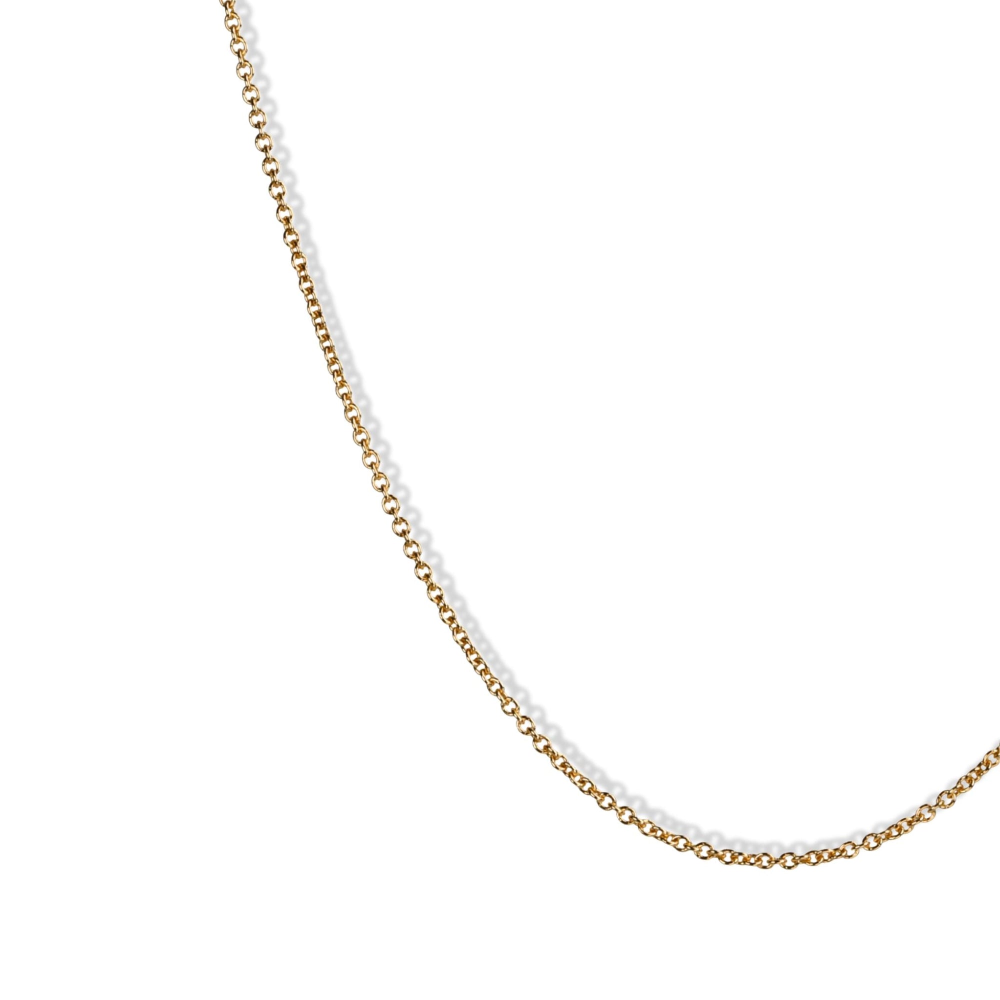 18K Gold 1.3mm Fine Cable Chain in 18&quot; - Peridot Fine Jewelry - Ali Dumont