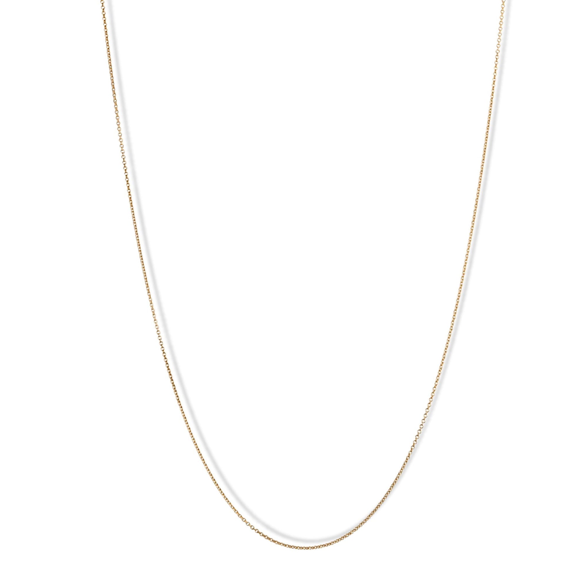 18K Gold 1mm Fine Cable Chain in 18&quot; - Peridot Fine Jewelry - Ali Dumont