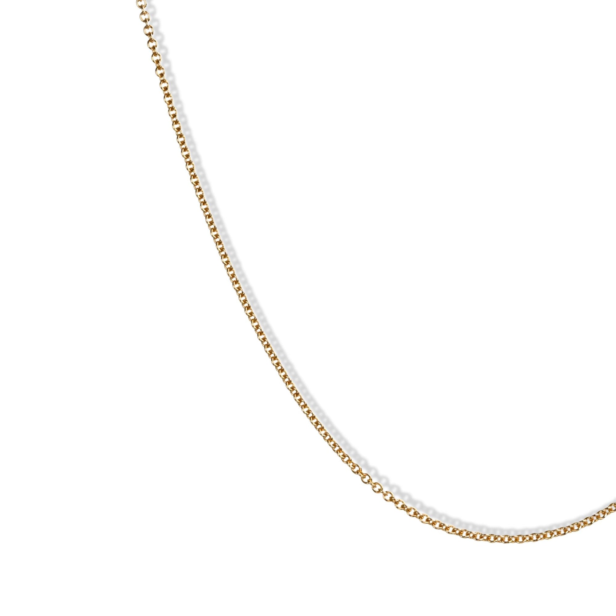 18K Gold 1mm Fine Cable Chain in 18&quot; - Peridot Fine Jewelry - Ali Dumont