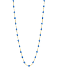 18K Gold and "Blue" Colored Resin Beaded "Classic" Necklace - Peridot Fine Jewelry - Gigi Clozeau