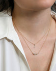 18K Gold and Inverted Diamond Cluster Necklace - Peridot Fine Jewelry - TAP by Todd Pownell
