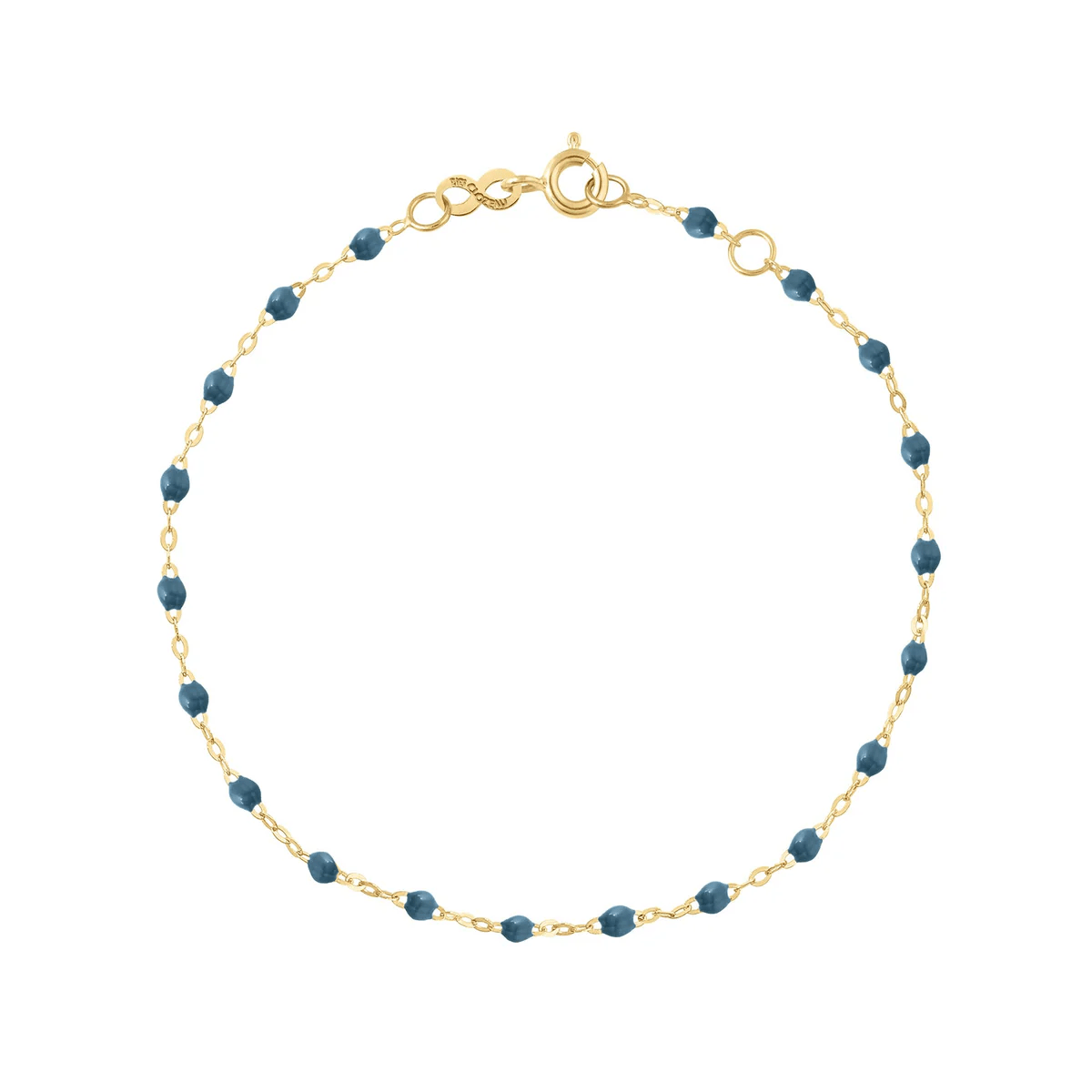 18K Gold and &quot;Jean&quot; Resin Beaded &quot;Classic&quot; Bracelet - Peridot Fine Jewelry - Gigi Clozeau