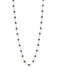 18K Gold and "Lapis" Colored Resin Beaded "Classic" Necklace - Peridot Fine Jewelry - Gigi Clozeau