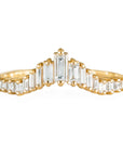 18K Gold Art Deco Tapered Baguette Nesting Ring - Peridot Fine Jewelry - Artemer