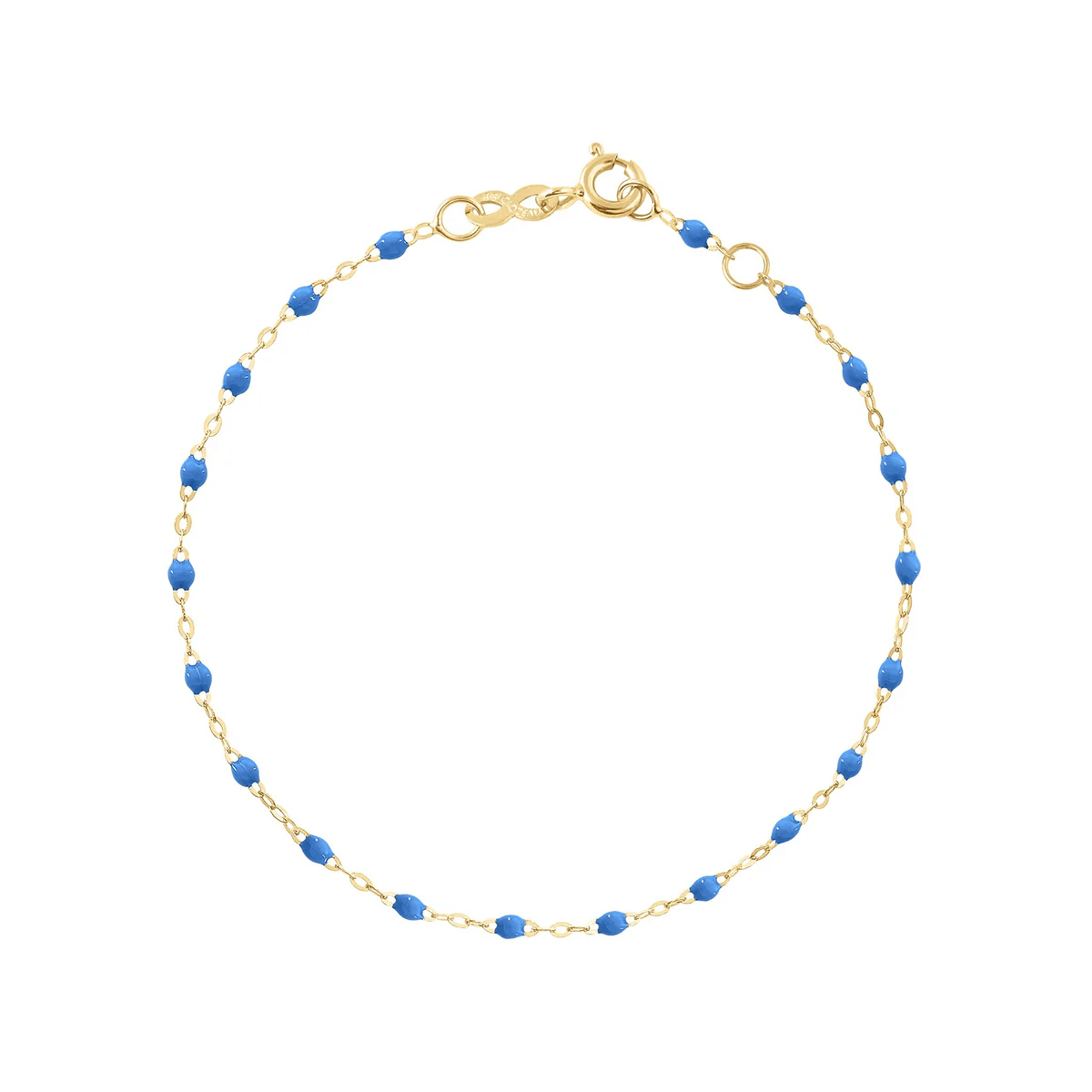 18K Gold &amp; Blue Resin "Classic" Bracelet - Peridot Fine Jewelry - Gigi Clozeau