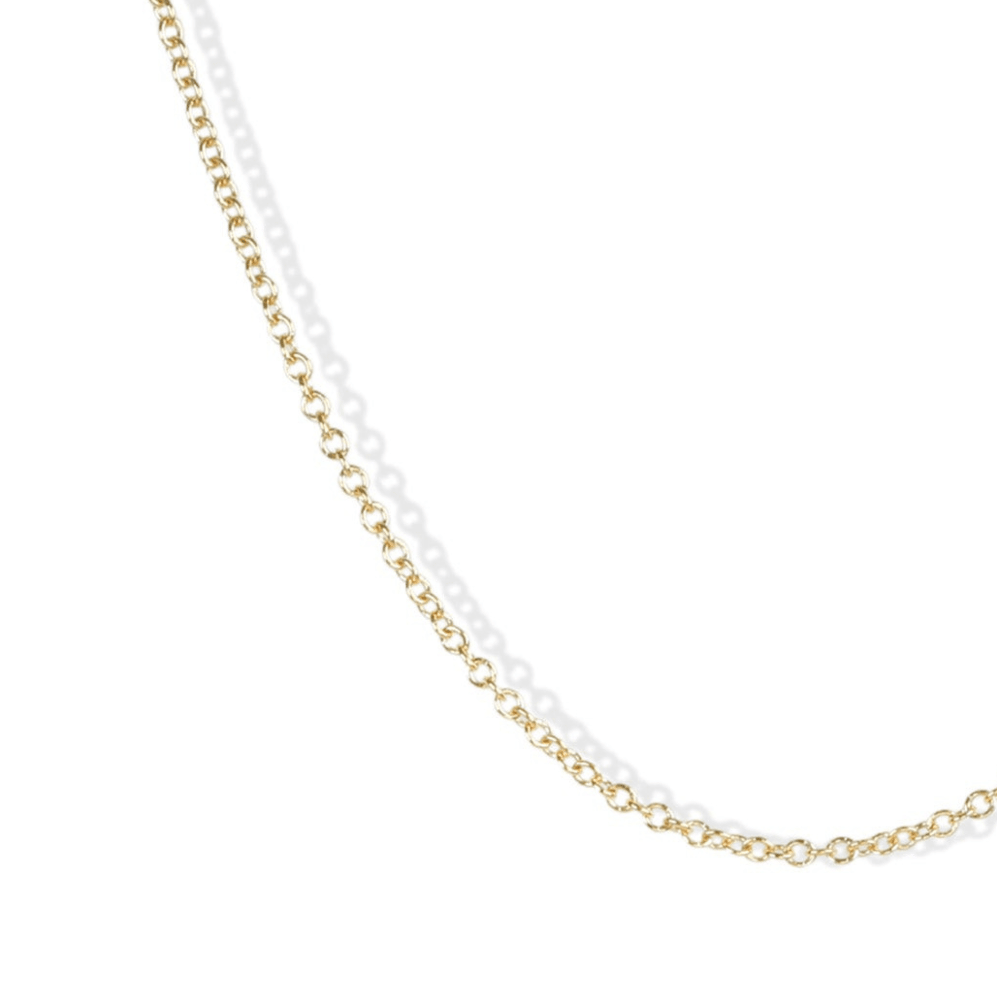 18K Gold Cable Link Chain in 16" - Peridot Fine Jewelry - Caroline Ellen