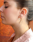 18K Gold "Cava" Diamond "Shake" Hoop Earrings - Peridot Fine Jewelry - Moritz Glik