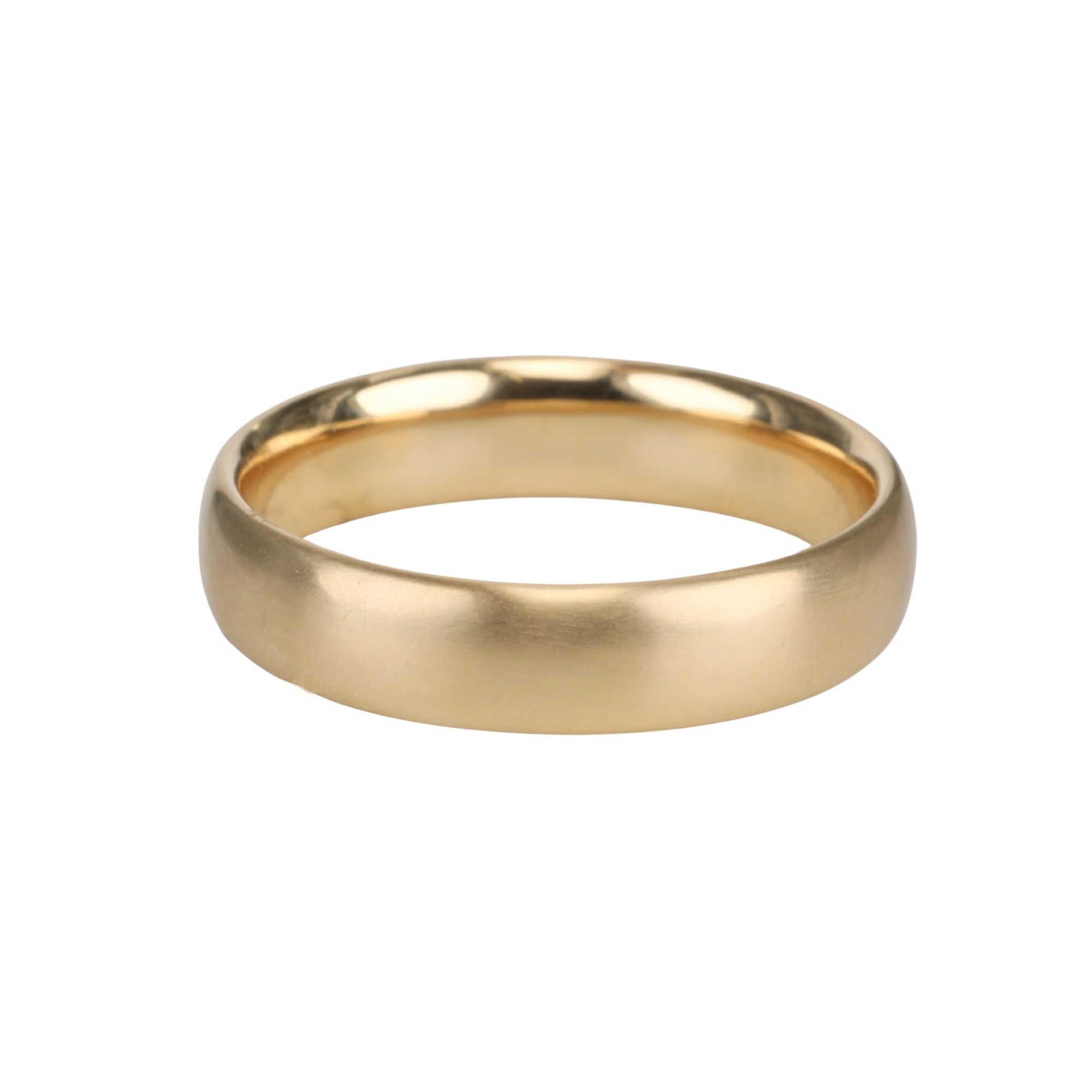 18K Gold "Comfort Fit" 5mm Wide Band - Peridot Fine Jewelry - Artemer