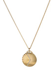 18K Gold & Diamond Large Carved Notch Pendant - Peridot Fine Jewelry - Ali Dumont