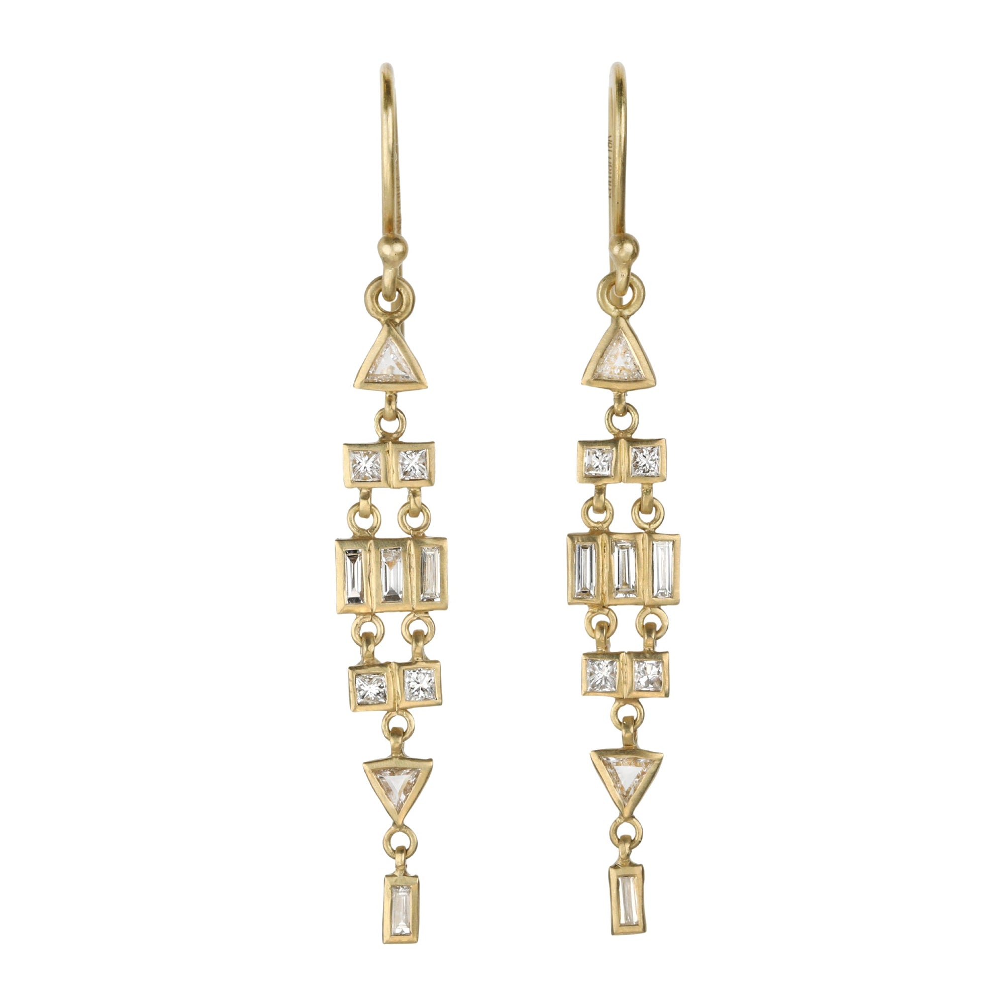 18K Gold Diamond &quot;Mix It Up&quot; Earrings - Peridot Fine Jewelry - Kothari