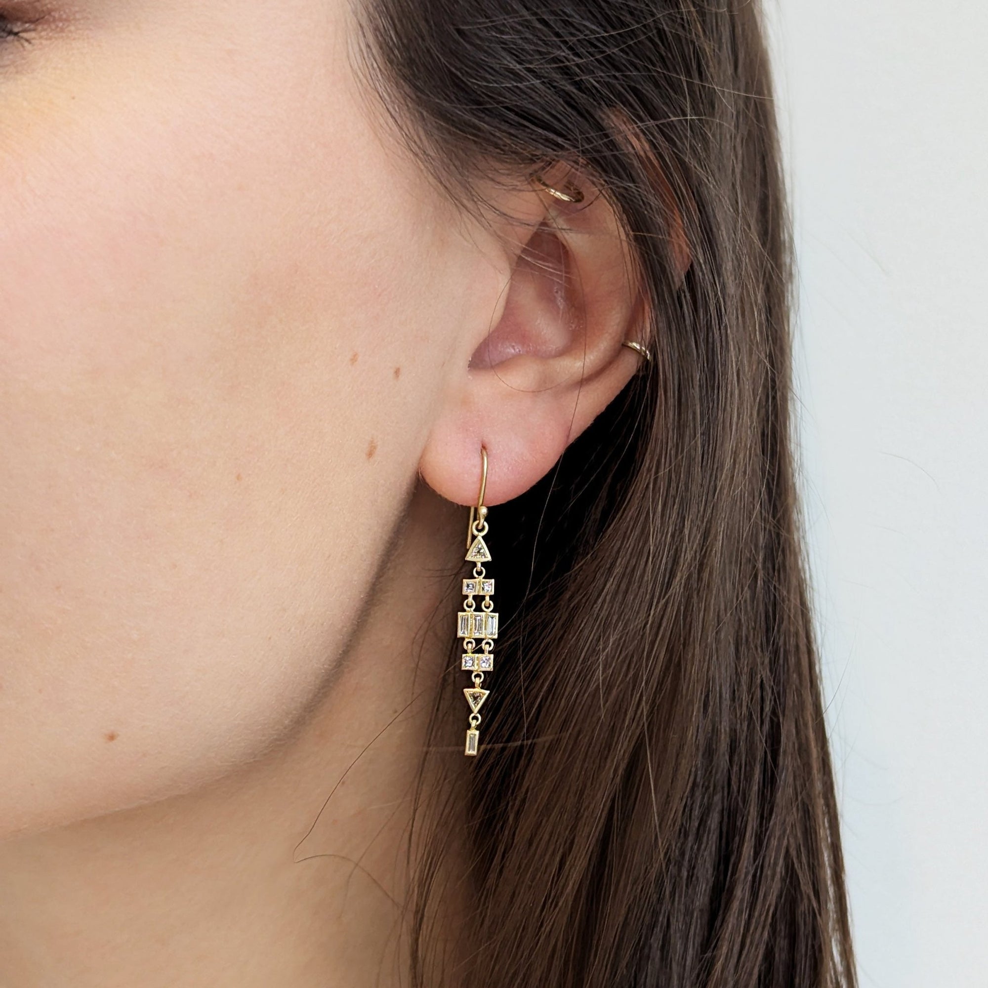 18K Gold Diamond &quot;Mix It Up&quot; Earrings - Peridot Fine Jewelry - Kothari