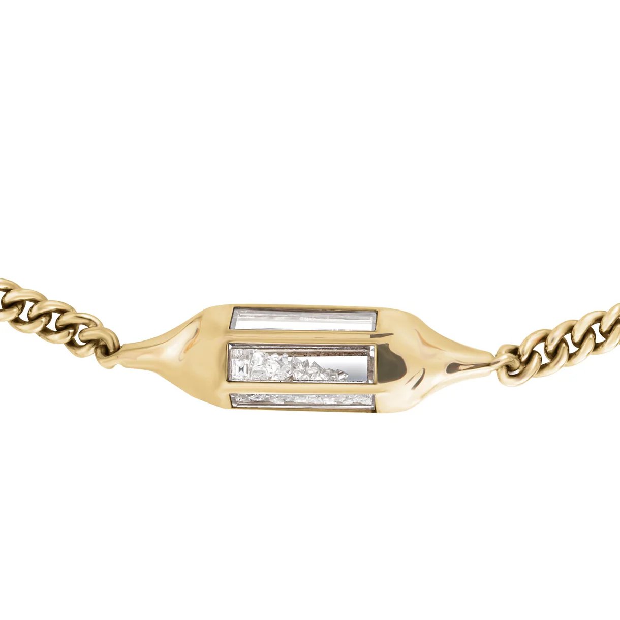 18K Gold &quot;Farol&quot; Diamond &quot;Shake&quot; Choker - Peridot Fine Jewelry - Moritz Glik