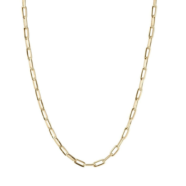 Lizzie Mandler Knife Edge ロングチェーンネックレス Lizzie Mandler 18K Gold Knife Edge Oval Link Chain Necklace