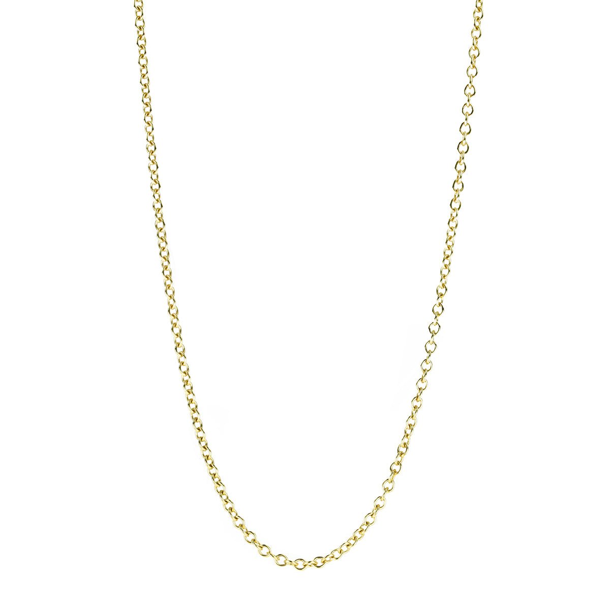 18K Gold Large &quot;Airy&quot; Cable Chain - 32&quot; Length - Peridot Fine Jewelry - Caroline Ellen