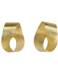 18K Gold Large "Mobius Spiral" Studs - Peridot Fine Jewelry - Petra Class