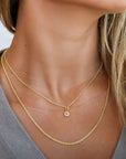 18K Gold Medium Weight Cable Chain - 22" Length - Peridot Fine Jewelry - Caroline Ellen