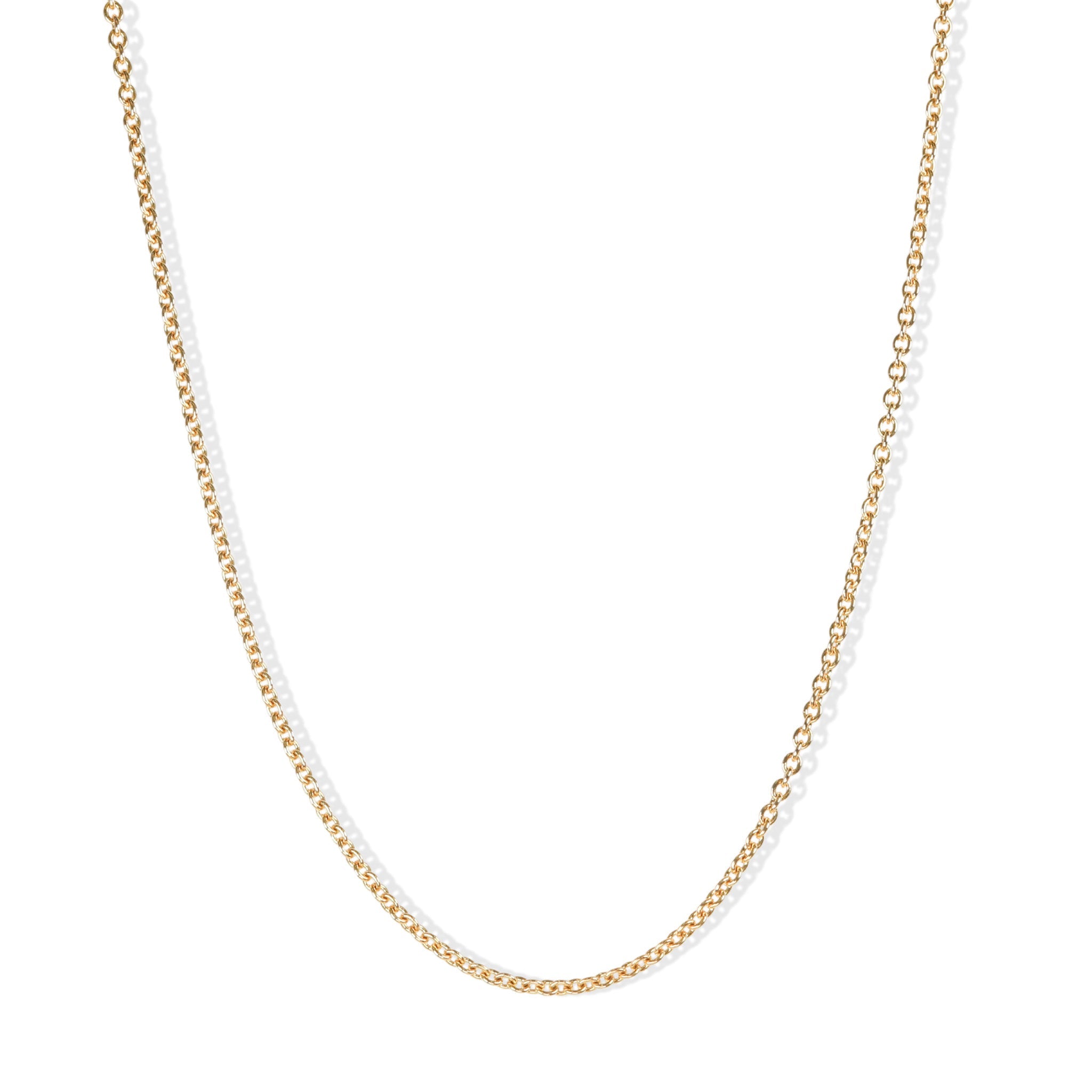 18K Gold Medium Weight Cable Chain - 16