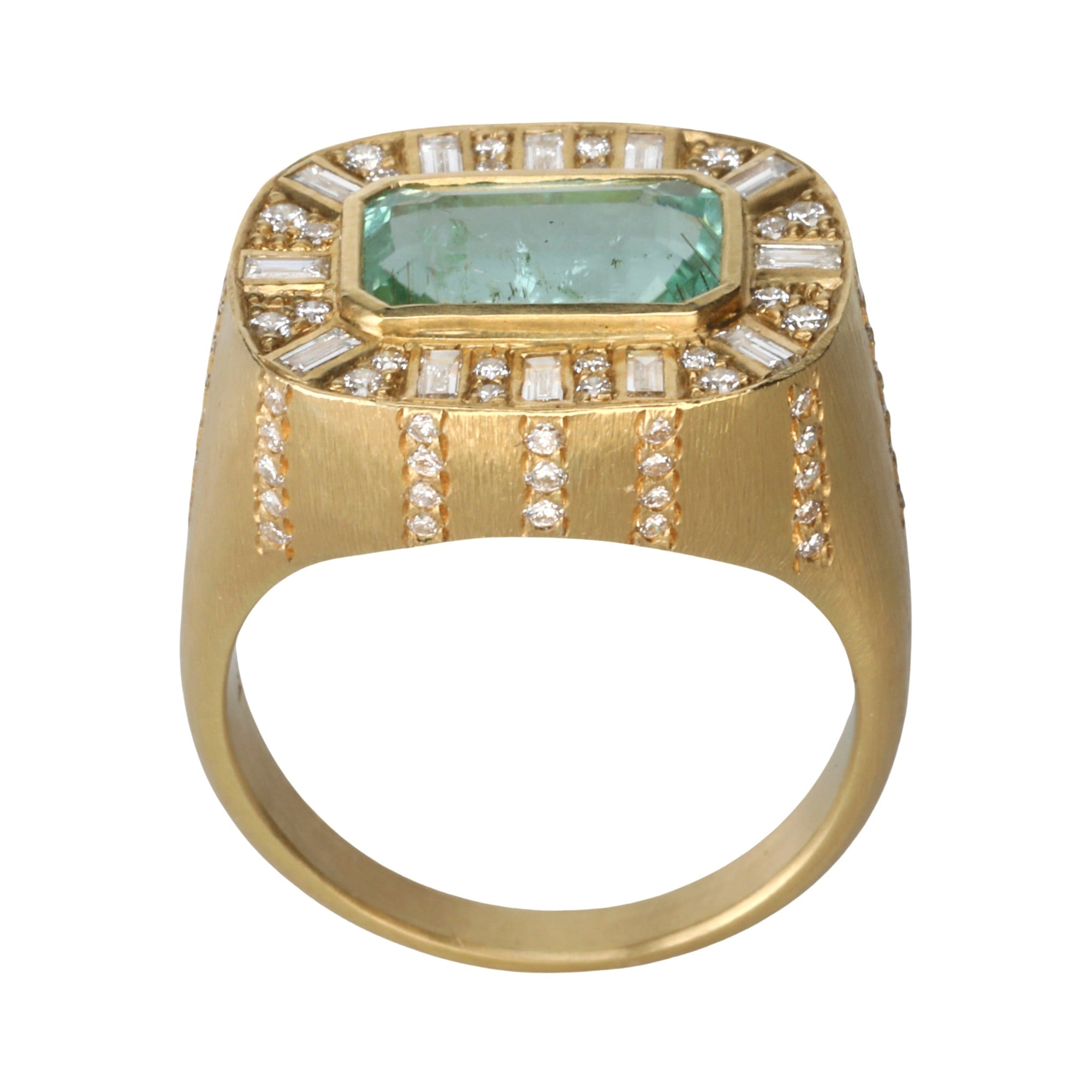 18K Gold Paraiba Tourmaline Diamond &quot;Ray&quot; Ring - Peridot Fine Jewelry - Kothari