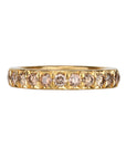 18K Gold & Pave Cognac Diamond Wide Band - Peridot Fine Jewelry - Caroline Ellen
