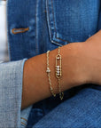 18K Gold "Penelope" Floating Diamond Bracelet - Peridot Fine Jewelry - Jade Trau