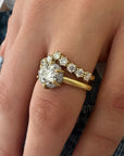 18K Gold & Platinum Scarlett Round Solitaire Ring Mount - Peridot Fine Jewelry - Jade Trau