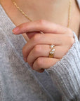 18K Gold "Poppy" Open Diamond Band - Peridot Fine Jewelry - Jade Trau