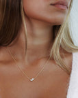18K Gold "Poppy" Two - Stone Diamond Necklace - Peridot Fine Jewelry - Jade Trau