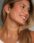18K Gold Round Bezel-Set Peridot "Fringe" Necklace - Peridot Fine Jewelry - Kothari