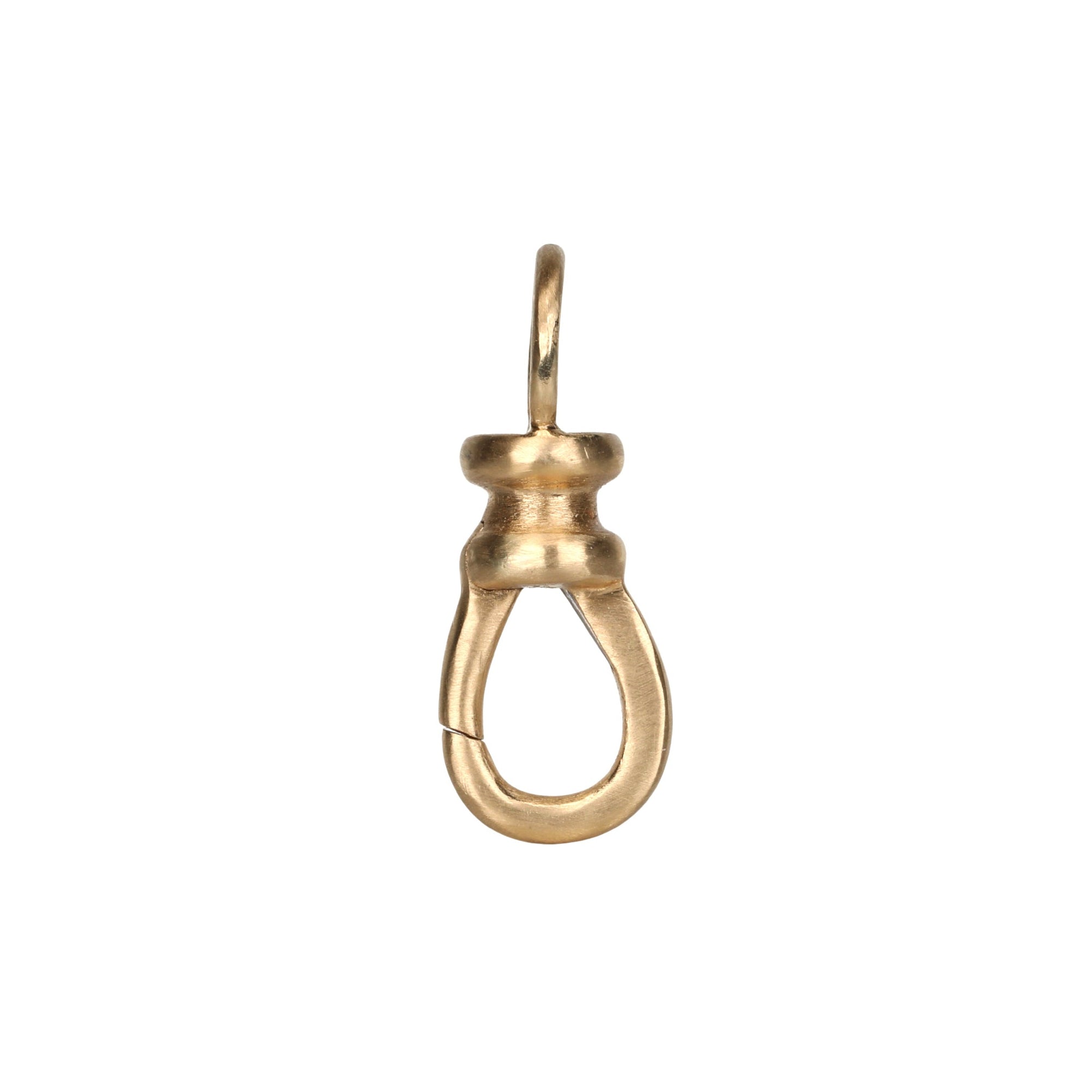 18K Gold Small Matte Swivel Charm Connector - Peridot Fine Jewelry - Zahava