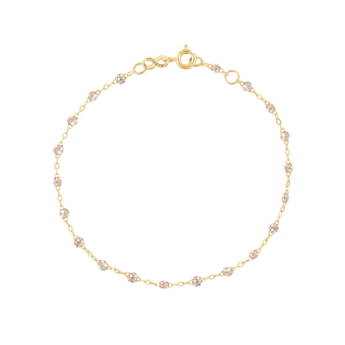 18K Gold &amp; Sparkle Resin "Classic" Bracelet - Small - Peridot Fine Jewelry - Gigi Clozeau