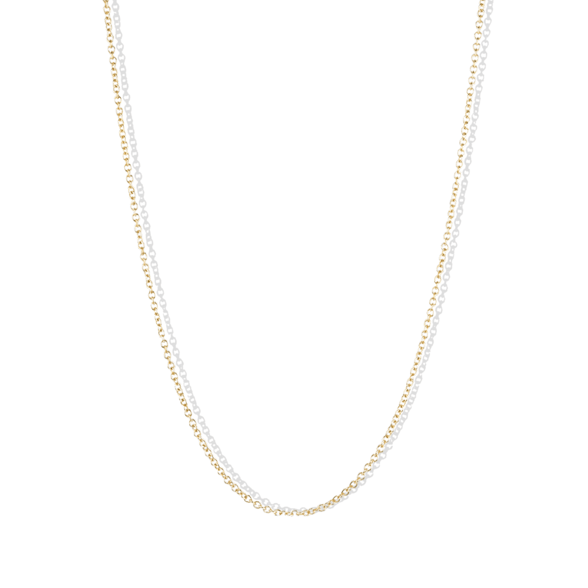 18K Gold "Thinnest" Fine Cable Chain - 16" - Peridot Fine Jewelry - Caroline Ellen