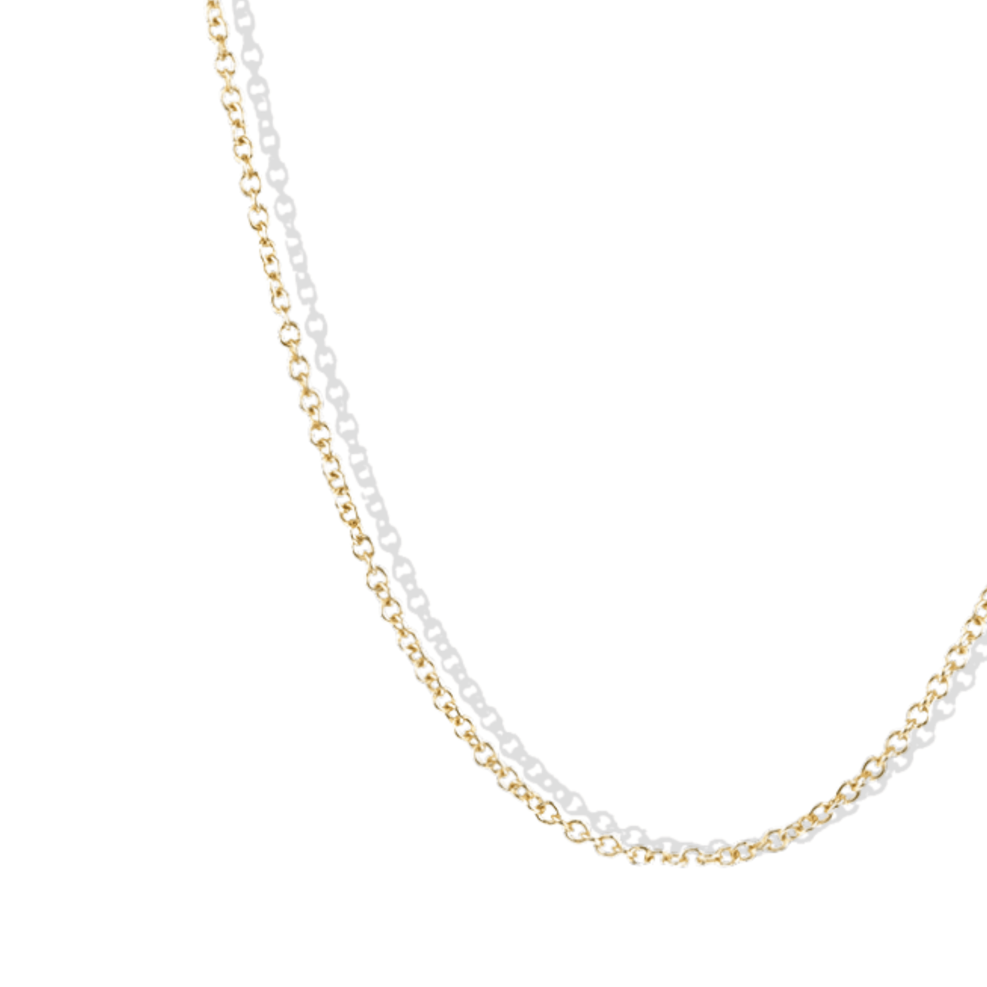 18K Gold "Thinnest" Fine Cable Chain - 16" - Peridot Fine Jewelry - Caroline Ellen