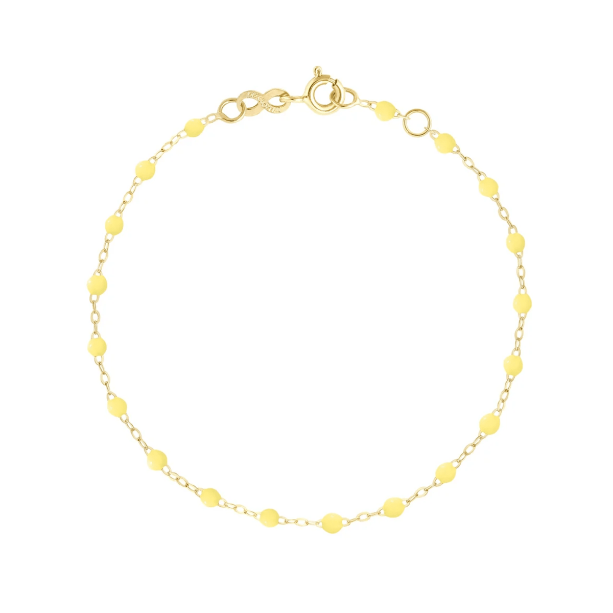 18K & "Mimosa" Resin Beaded Classic Bracelet - Peridot Fine Jewelry - Gigi Clozeau