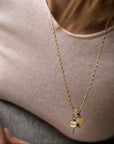 18K "Mini Catherine Key" Charm with Diamonds - Peridot Fine Jewelry - Jade Trau