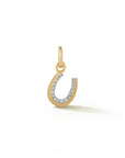 18K "Mini Horseshoe" Charm with Diamonds - Peridot Fine Jewelry - Jade Trau