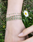 18K Mint Green Resin "Classic" Beaded Bracelet - Peridot Fine Jewelry - Gigi Clozeau