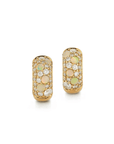 18K Opal & Diamond "Tidepool" Huggie Hoops - Peridot Fine Jewelry - Renna