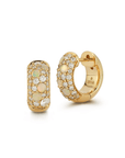 18K Opal & Diamond "Tidepool" Huggie Hoops - Peridot Fine Jewelry - Renna