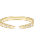 18K & Pave Diamond Open Tapered Band - Peridot Fine Jewelry - Anne Sportun