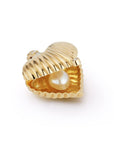 18K "Petite Open Heart Locket" Pendant with Pearl & Diamond Details - Peridot Fine Jewelry - Renna