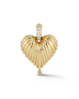 18K "Petite Open Heart Locket" Pendant with Pearl & Diamond Details - Peridot Fine Jewelry - Renna