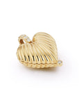 18K "Petite Open Heart Locket" Pendant with Pearl & Diamond Details - Peridot Fine Jewelry - Renna
